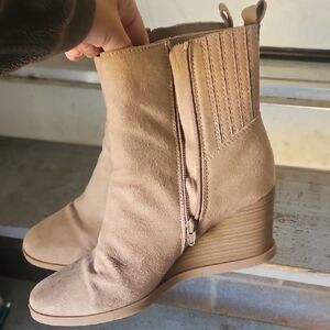 Target Women's‎ Beige Wedge Ankle Boots